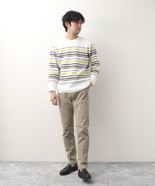 NOLLEY'S goodman(ノーリーズグッドマン)の「コットンツイル スリムフィットパンツ(※カジュアルからビジネスまで対応可能なトラウザーパンツ)(その他パンツ・メンズ・ホワイト/ブラック/ベージュ/ネイビー・SMALL/MEDIUM/LARGE/X-LARGE)」の7枚目の写真