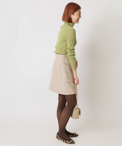 U by SPICK&SPAN（ユーバイスピックアンドスパン）の「≪追加≫フロントポケットミニスカート2◆（スカート・レディース・ベージュ・34/36/38）」の4枚目の写真