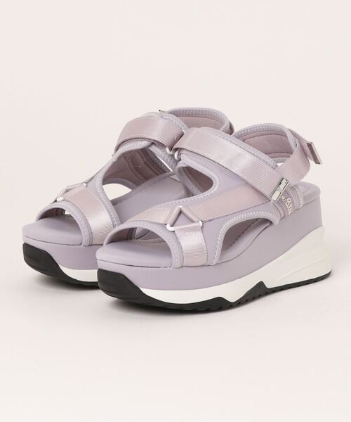 LANVIN en Bleu(ランバンオンブルー)の「プラットフォームバックストラップサンダル(サンダル・レディース・ブラック/ベージュ/グレー/カーキ/サンドベージュ/ベージュ系その他/ラベンダー・S(22.5cm)/M(23.5cm)/L(24.5cm))」の7枚目の写真