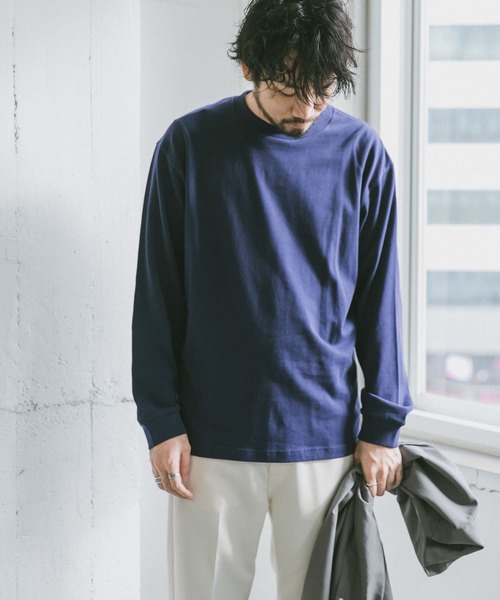 URBAN RESEARCH DOORS（アーバンリサーチドアーズ）の「ベーシックロングスリーブTシャツ（Tシャツ/カットソー・メンズ・ブラック/グリーン/ホワイト/グレー系その他/ネイビー・38/40）」の5枚目の写真