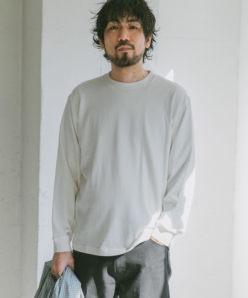 URBAN RESEARCH DOORS（アーバンリサーチドアーズ）の「ベーシックロングスリーブTシャツ（Tシャツ/カットソー・メンズ・ブラック/グリーン/ホワイト/グレー系その他/ネイビー・38/40）」の2枚目の写真