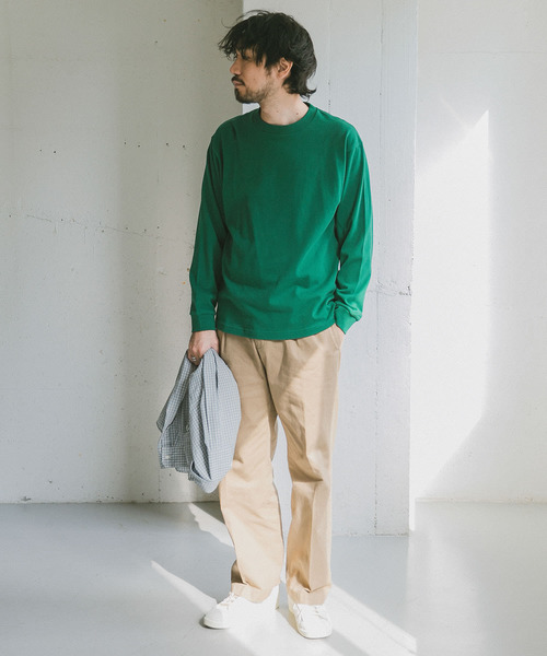 URBAN RESEARCH DOORS（アーバンリサーチドアーズ）の「ベーシックロングスリーブTシャツ（Tシャツ/カットソー・メンズ・ブラック/グリーン/ホワイト/グレー系その他/ネイビー・38/40）」の17枚目の写真