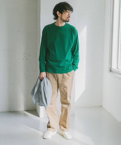 URBAN RESEARCH DOORS（アーバンリサーチドアーズ）の「ベーシックロングスリーブTシャツ（Tシャツ/カットソー・メンズ・ブラック/グリーン/ホワイト/グレー系その他/ネイビー・38/40）」の12枚目の写真