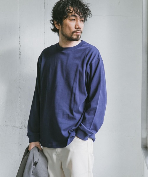 URBAN RESEARCH DOORS（アーバンリサーチドアーズ）の「ベーシックロングスリーブTシャツ（Tシャツ/カットソー・メンズ・ブラック/グリーン/ホワイト/グレー系その他/ネイビー・38/40）」の22枚目の写真