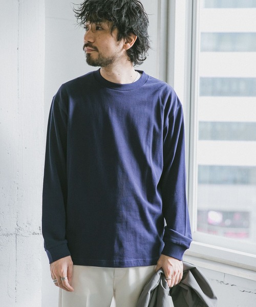 URBAN RESEARCH DOORS（アーバンリサーチドアーズ）の「ベーシックロングスリーブTシャツ（Tシャツ/カットソー・メンズ・ブラック/グリーン/ホワイト/グレー系その他/ネイビー・38/40）」の7枚目の写真