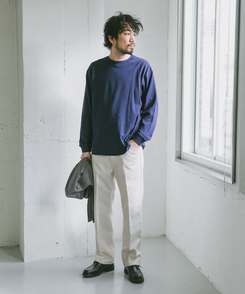 URBAN RESEARCH DOORS（アーバンリサーチドアーズ）の「ベーシックロングスリーブTシャツ（Tシャツ/カットソー・メンズ・ブラック/グリーン/ホワイト/グレー系その他/ネイビー・38/40）」の18枚目の写真