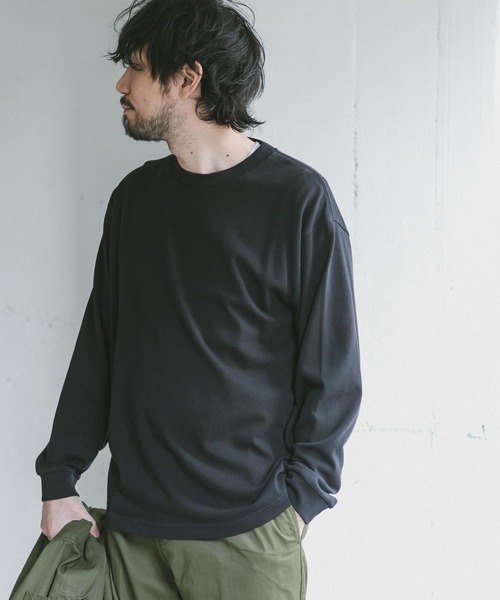 URBAN RESEARCH DOORS（アーバンリサーチドアーズ）の「ベーシックロングスリーブTシャツ（Tシャツ/カットソー・メンズ・ブラック/グリーン/ホワイト/グレー系その他/ネイビー・38/40）」の14枚目の写真