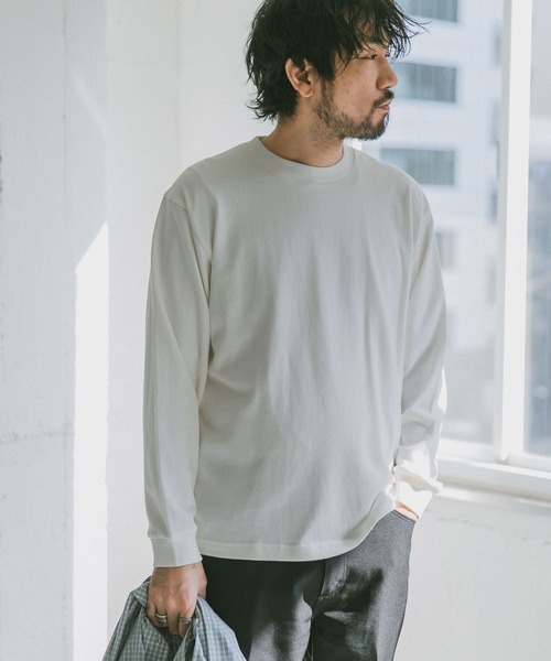 URBAN RESEARCH DOORS（アーバンリサーチドアーズ）の「ベーシックロングスリーブTシャツ（Tシャツ/カットソー・メンズ・ブラック/グリーン/ホワイト/グレー系その他/ネイビー・38/40）」の20枚目の写真