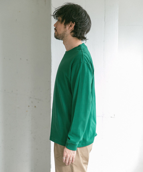 URBAN RESEARCH DOORS（アーバンリサーチドアーズ）の「ベーシックロングスリーブTシャツ（Tシャツ/カットソー・メンズ・ブラック/グリーン/ホワイト/グレー系その他/ネイビー・38/40）」の10枚目の写真