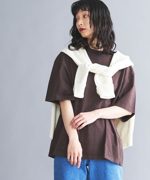 THE STANDARD（ザスタンダード）の「WEGO/ピグメントクルーネック半袖T（Tシャツ/カットソー・メンズ・マスタード/ホワイト/スミクロ/ブラウン/グレー系その他・SMALL/LARGE/MEDIUM）」の5枚目の写真