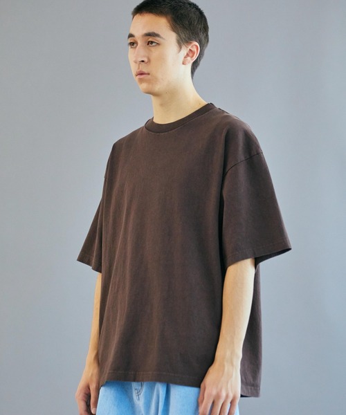 THE STANDARD（ザスタンダード）の「WEGO/ピグメントクルーネック半袖T（Tシャツ/カットソー・メンズ・マスタード/ホワイト/スミクロ/ブラウン/グレー系その他・SMALL/LARGE/MEDIUM）」の15枚目の写真