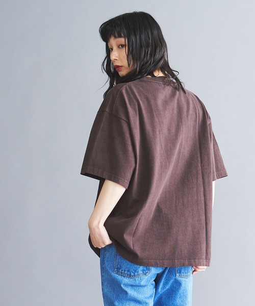 THE STANDARD（ザスタンダード）の「WEGO/ピグメントクルーネック半袖T（Tシャツ/カットソー・メンズ・マスタード/ホワイト/スミクロ/ブラウン/グレー系その他・SMALL/LARGE/MEDIUM）」の8枚目の写真