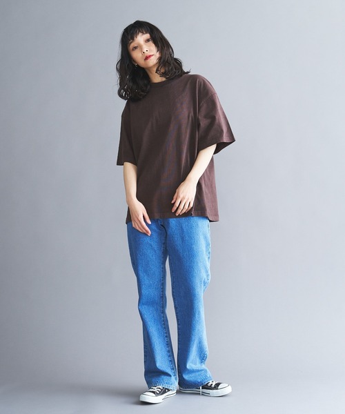 THE STANDARD（ザスタンダード）の「WEGO/ピグメントクルーネック半袖T（Tシャツ/カットソー・メンズ・マスタード/ホワイト/スミクロ/ブラウン/グレー系その他・SMALL/LARGE/MEDIUM）」の10枚目の写真