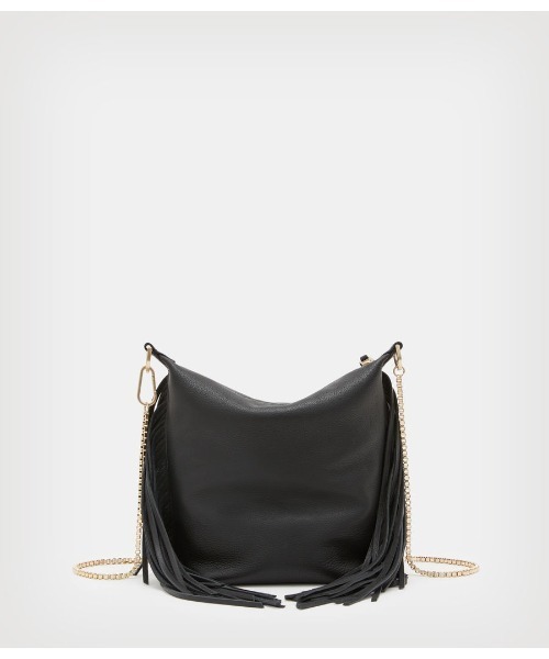 ALLSAINTS（オールセインツ）の「EVALINE FRINGE CROSSBODY LEATHER BAG | EVALINE フリンジ クロスボディ レザー バッグ（ショルダーバッグ・レディース・ブラック・ONE SIZE）」の8枚目の写真