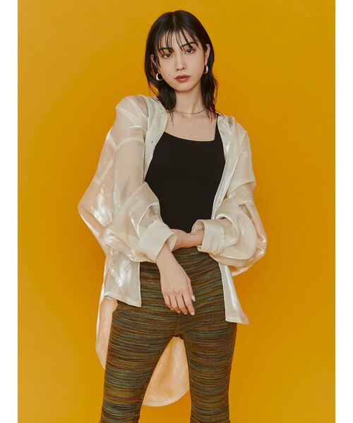 EMODA（エモダ）の「エアリールーズシャツ（シャツ/ブラウス・レディース・ホワイト/ブラック/ライム/その他・FREE）」の14枚目の写真