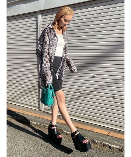 EMODA（エモダ）の「エアリールーズシャツ（シャツ/ブラウス・レディース・ホワイト/ブラック/ライム/その他・FREE）」の21枚目の写真