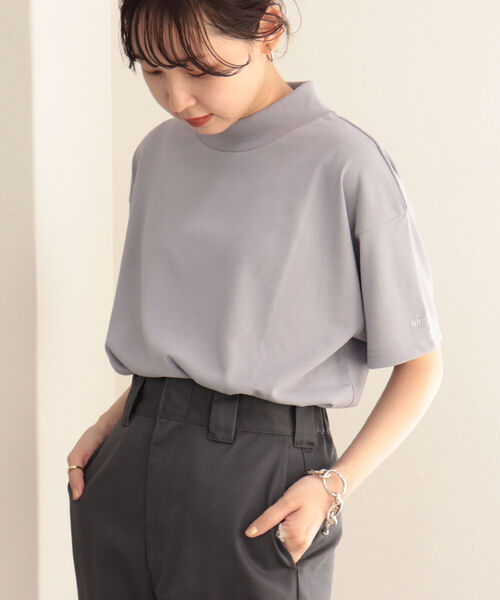 WILD THINGS(ワイルドシングス)の「【WEB限定】【WILD THINGS/ワイルドシングス】true dryモックネックTシャツ(Tシャツ/カットソー・レディース・オフホワイト/オリーブ/ライトパープル・MEDIUM)」の3枚目の写真