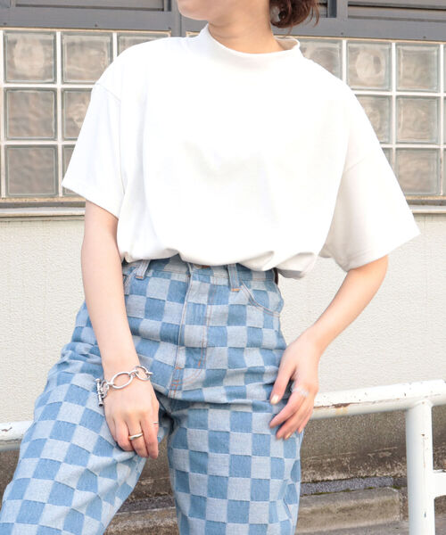 WILD THINGS(ワイルドシングス)の「【WEB限定】【WILD THINGS/ワイルドシングス】true dryモックネックTシャツ(Tシャツ/カットソー・レディース・オフホワイト/オリーブ/ライトパープル・MEDIUM)」の18枚目の写真