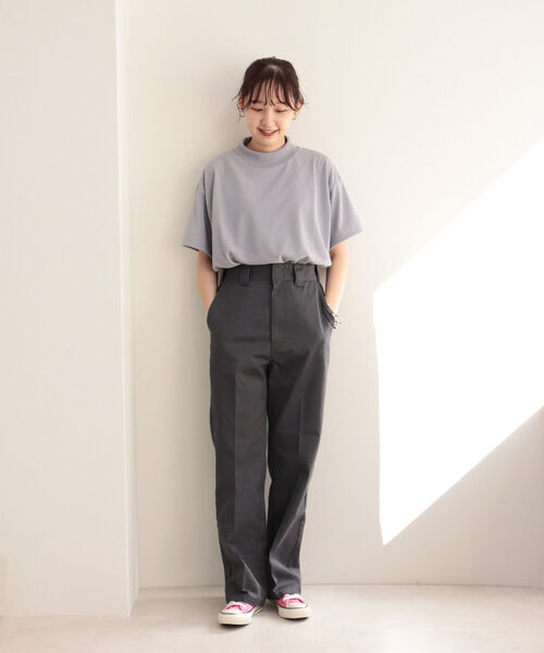 WILD THINGS(ワイルドシングス)の「【WEB限定】【WILD THINGS/ワイルドシングス】true dryモックネックTシャツ(Tシャツ/カットソー・レディース・オフホワイト/オリーブ/ライトパープル・MEDIUM)」の16枚目の写真