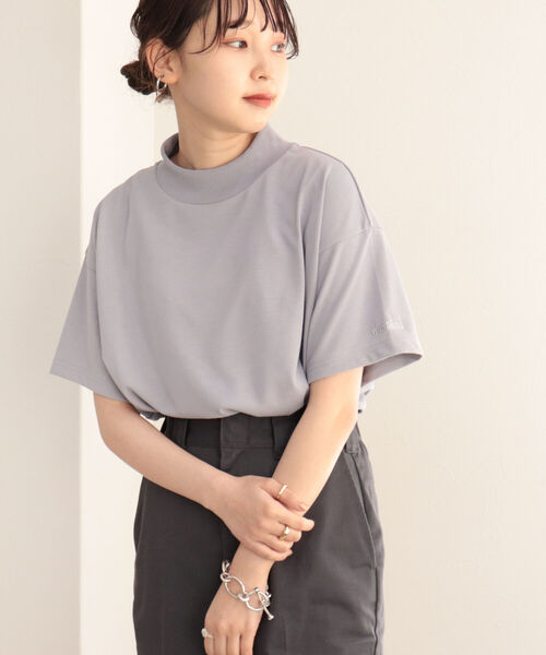 WILD THINGS(ワイルドシングス)の「【WEB限定】【WILD THINGS/ワイルドシングス】true dryモックネックTシャツ(Tシャツ/カットソー・レディース・オフホワイト/オリーブ/ライトパープル・MEDIUM)」の13枚目の写真