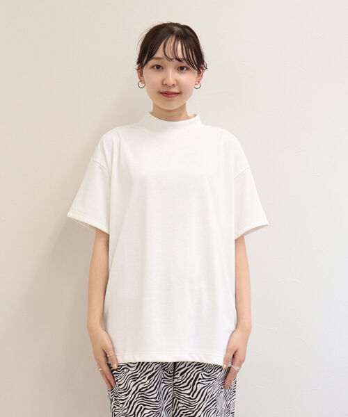WILD THINGS(ワイルドシングス)の「【WEB限定】【WILD THINGS/ワイルドシングス】true dryモックネックTシャツ(Tシャツ/カットソー・レディース・オフホワイト/オリーブ/ライトパープル・MEDIUM)」の9枚目の写真