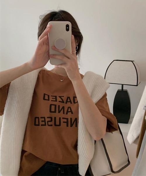 me+em select(ミームセレクト)の「【 5色展開 】DAZED ロゴカラーTシャツ(Tシャツ/カットソー・レディース・ブラウン/ブルー/ブラック/グリーン/ホワイト・FREE)」の11枚目の写真