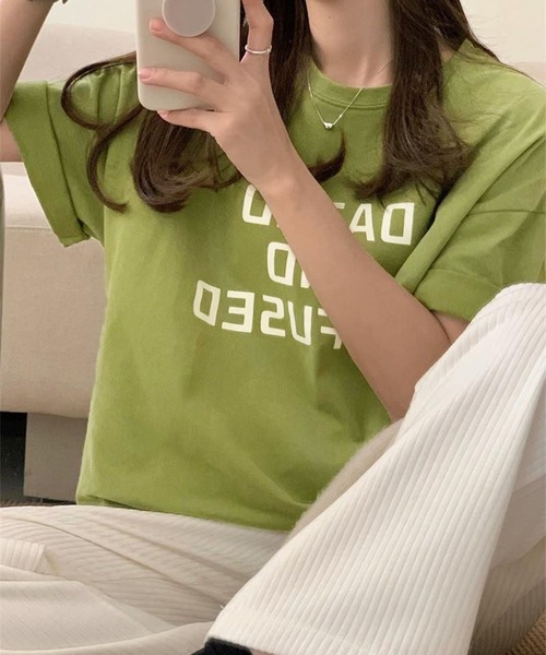 me+em select(ミームセレクト)の「【 5色展開 】DAZED ロゴカラーTシャツ(Tシャツ/カットソー・レディース・ブラウン/ブルー/ブラック/グリーン/ホワイト・FREE)」の12枚目の写真