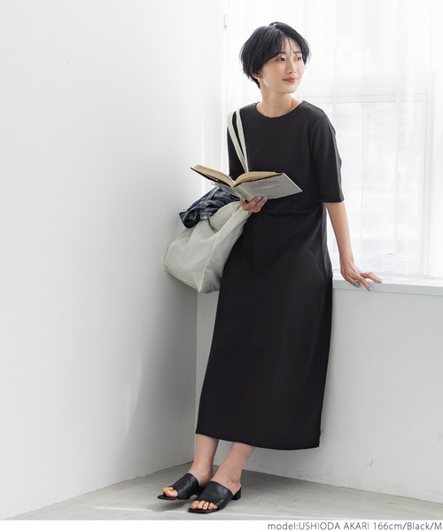coca(coca)(コカ)の「女っぽラインスウェットワンピース(ワンピース・レディース・カーキ/ブラック・L/M)」の14枚目の写真