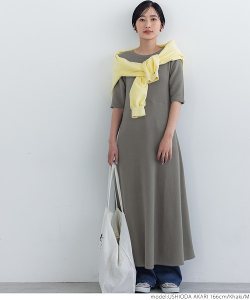 coca(coca)(コカ)の「女っぽラインスウェットワンピース(ワンピース・レディース・カーキ/ブラック・L/M)」の8枚目の写真