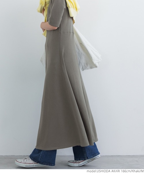 coca(coca)(コカ)の「女っぽラインスウェットワンピース(ワンピース・レディース・カーキ/ブラック・L/M)」の11枚目の写真