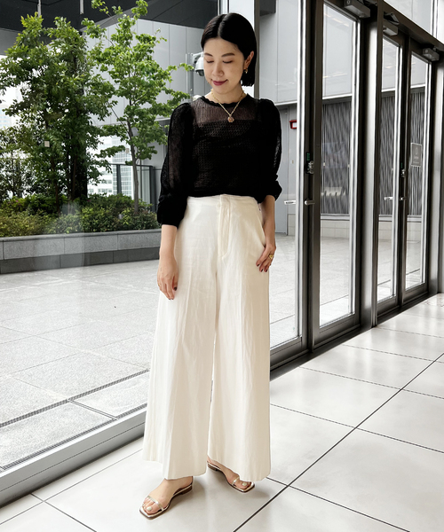 IENA LA BOUCLE（イエナラブークル）の「IENA LA BOUCLE EUFORIA柄編みプルオーバー（ニット/セーター・レディース・ホワイト/ブラック/レッド・FREE）」の15枚目の写真