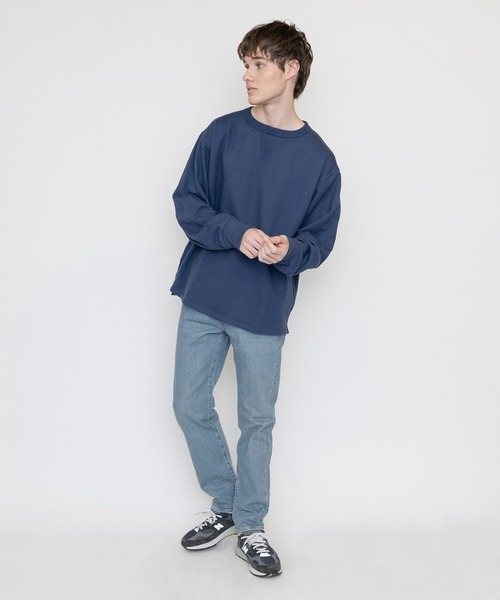 Levi's(リーバイス)の「LEVI'S(R) MADE&CRAFTED(R) クルーネックスウェット DARK DENIM X(スウェット・メンズ・ブルー・L/S/XL/M)」の4枚目の写真