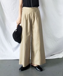 【数量限定販売】【 10色展開 】ハイウエストツータックワイドパンツ
