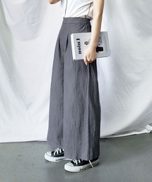 【数量限定販売】【 10色展開 】ハイウエストツータックワイドパンツ