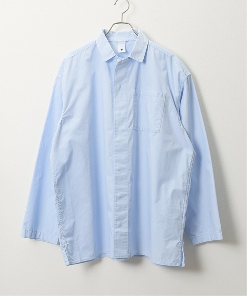DESCENTE(デサント)の「【DESCENTE ddd / デサントディーディーディー】 CONCEALED BUTTON SHIRT(シャツ/ブラウス・メンズ・ホワイト/スカイブルー・MEDIUM/LARGE)」の1枚目の写真
