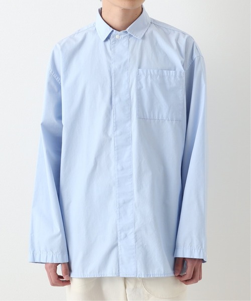 DESCENTE(デサント)の「【DESCENTE ddd / デサントディーディーディー】 CONCEALED BUTTON SHIRT(シャツ/ブラウス・メンズ・ホワイト/スカイブルー・MEDIUM/LARGE)」の6枚目の写真