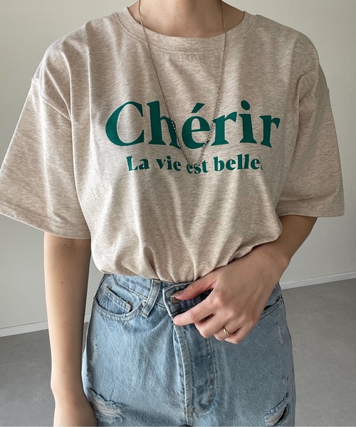 y/m by misato（イムバイミサト）の「Cherir T/SH（Tシャツ/カットソー・レディース・ホワイト/グレー/アイボリー・FREE）」の12枚目の写真