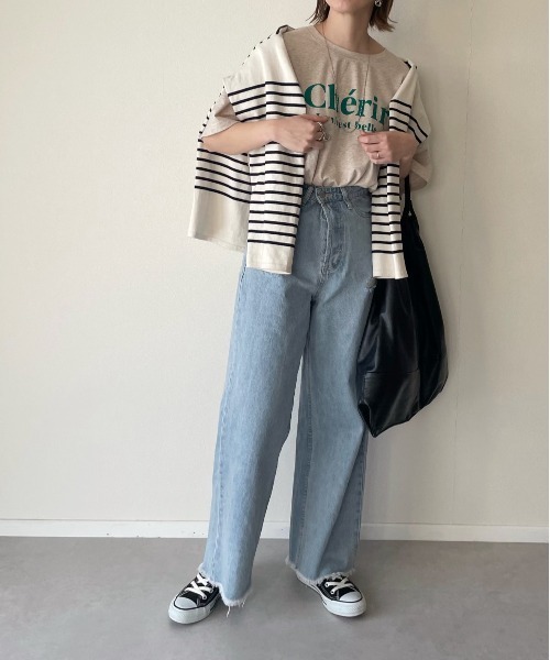 y/m by misato（イムバイミサト）の「Cherir T/SH（Tシャツ/カットソー・レディース・ホワイト/グレー/アイボリー・FREE）」の10枚目の写真