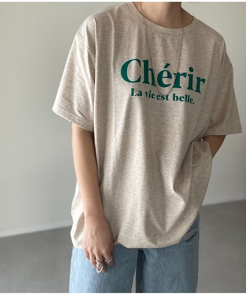 y/m by misato（イムバイミサト）の「Cherir T/SH（Tシャツ/カットソー・レディース・ホワイト/グレー/アイボリー・FREE）」の13枚目の写真