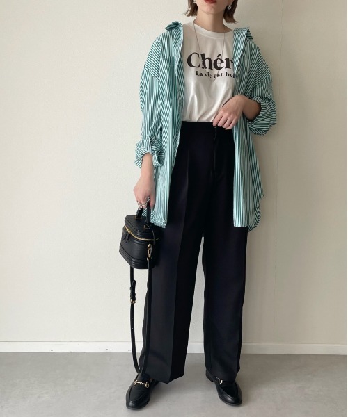 y/m by misato（イムバイミサト）の「Cherir T/SH（Tシャツ/カットソー・レディース・ホワイト/グレー/アイボリー・FREE）」の14枚目の写真