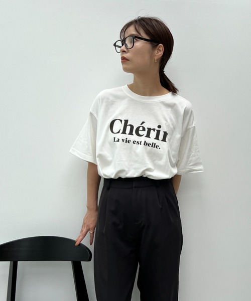 y/m by misato（イムバイミサト）の「Cherir T/SH（Tシャツ/カットソー・レディース・ホワイト/グレー/アイボリー・FREE）」の21枚目の写真