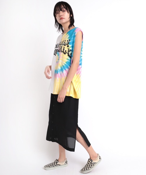 RNA(アールエヌエー)の「M1878 ハーフタイダイルーズタンク(タンクトップ・レディース・ホワイト×イエロー/グリーン系その他/ブラック×レッド・MEDIUM)」の10枚目の写真