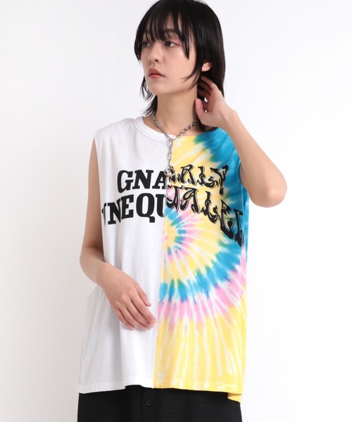 RNA(アールエヌエー)の「M1878 ハーフタイダイルーズタンク(タンクトップ・レディース・ホワイト×イエロー/グリーン系その他/ブラック×レッド・MEDIUM)」の21枚目の写真