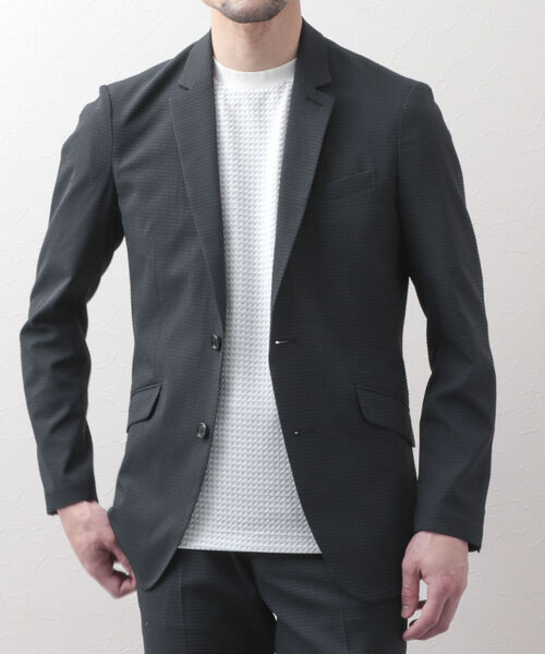 Stutostein Nolley's（シュテットシュタインノーリーズ）の「MODERNFIT LIGHT JK(軽量、速乾、ストレッチ素材の快適ジャケット）（テーラードジャケット・メンズ・グレー/ダークネイビー/ネイビー/ブルー/インディゴブルー/チャコールグレー・S/M/L/XL/SMALL/LARGE/X-LARGE/MEDIUM）」の6枚目の写真