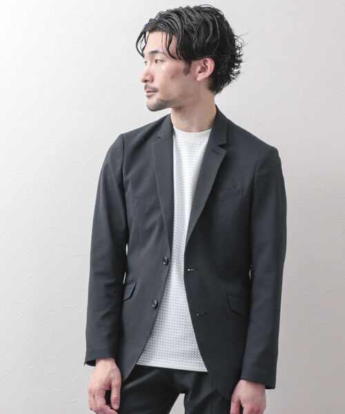 Stutostein Nolley's（シュテットシュタインノーリーズ）の「MODERNFIT LIGHT JK(軽量、速乾、ストレッチ素材の快適ジャケット）（テーラードジャケット・メンズ・グレー/ダークネイビー/ネイビー/ブルー/インディゴブルー/チャコールグレー・S/M/L/XL/SMALL/LARGE/X-LARGE/MEDIUM）」の7枚目の写真