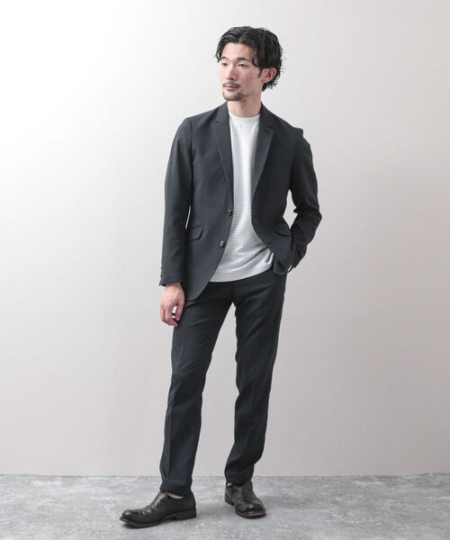 Stutostein Nolley's（シュテットシュタインノーリーズ）の「MODERNFIT LIGHT JK(軽量、速乾、ストレッチ素材の快適ジャケット）（テーラードジャケット・メンズ・グレー/ダークネイビー/ネイビー/ブルー/インディゴブルー/チャコールグレー・S/M/L/XL/SMALL/LARGE/X-LARGE/MEDIUM）」の10枚目の写真