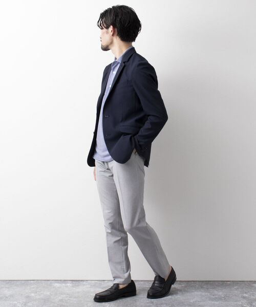 Stutostein Nolley's（シュテットシュタインノーリーズ）の「MODERNFIT LIGHT JK(軽量、速乾、ストレッチ素材の快適ジャケット）（テーラードジャケット・メンズ・グレー/ダークネイビー/ネイビー/ブルー/インディゴブルー/チャコールグレー・S/M/L/XL/SMALL/LARGE/X-LARGE/MEDIUM）」の15枚目の写真