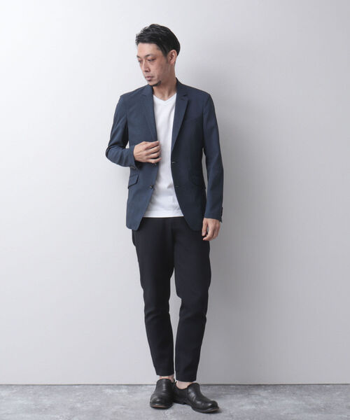 Stutostein Nolley's（シュテットシュタインノーリーズ）の「MODERNFIT LIGHT JK(軽量、速乾、ストレッチ素材の快適ジャケット）（テーラードジャケット・メンズ・グレー/ダークネイビー/ネイビー/ブルー/インディゴブルー/チャコールグレー・S/M/L/XL/SMALL/LARGE/X-LARGE/MEDIUM）」の19枚目の写真