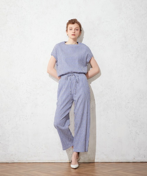 LE SOUK HOLIDAY(ルスークホリデー)の「ギンガムチェックパンツ(その他パンツ・レディース・ブルー/ブラック・M/L)」の10枚目の写真