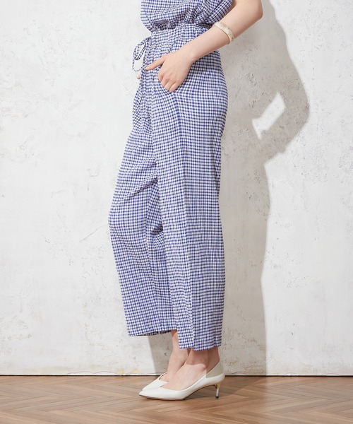 LE SOUK HOLIDAY(ルスークホリデー)の「ギンガムチェックパンツ(その他パンツ・レディース・ブルー/ブラック・M/L)」の13枚目の写真